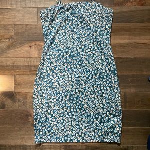 Beautiful blue daisy spaghetti strap dress